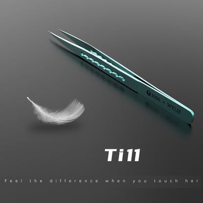 2UUL & WYLIE Ti11 Titanium Alloy Straight Tip Tweezers - Tweezers by 2UUL | Online Shopping South Africa | PMC Jewellery
