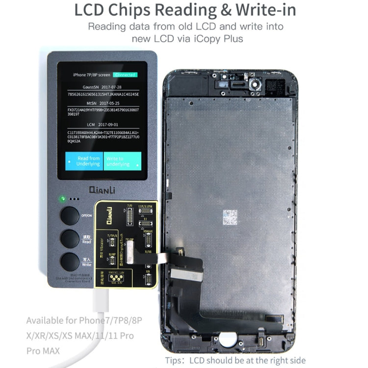 For iPhone 6 - 14 Pro Max 5 in 1 Qianli iCopy Plus 2.2 Repair Detection Programmer Set, Plug: EU - free shipping - PMC TechLife - Order now!