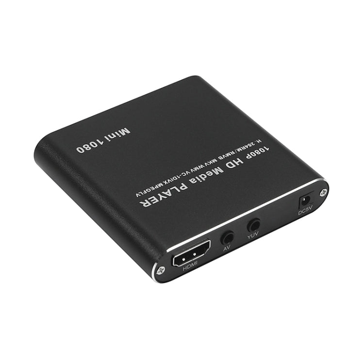 MINI 1080P Full HD Media USB HDD SD/MMC Card Player Box, EU Plug(Black) - Multimedia Player by PMC Jewellery | Online Shopping South Africa | PMC Jewellery