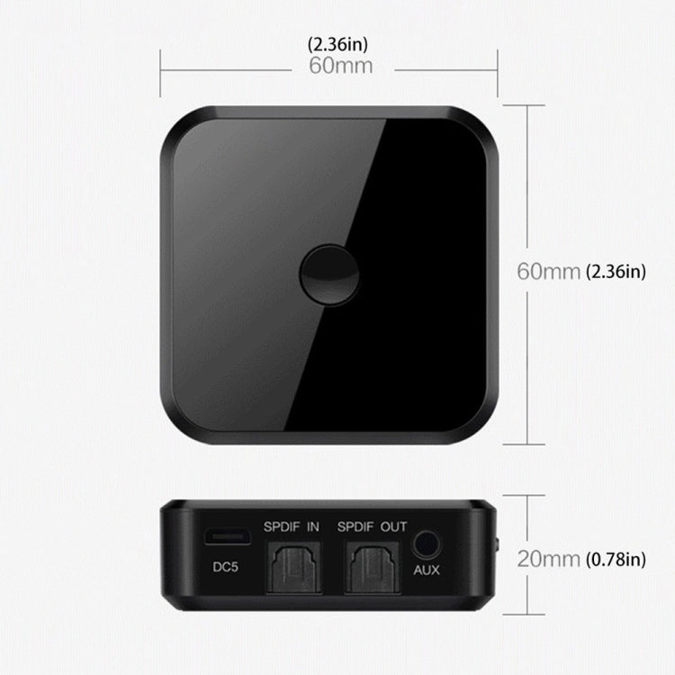 Bluetooth 5.0 Optical Fiber Bluetooth Receiver CSR8670 Bluetooth Transmitter 2 in 1 Supports APTX - Audio Receiver Transmitter by PMC TechLife | Online Shopping South Africa | PMC TechLife