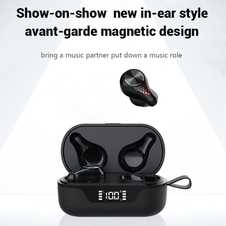 T8 Hifi Wireless Bluetooth 5.0 Earphone Waterproof Sports Gaming Earphone Noise Earbuds with LED Display(Black) - Bluetooth Earphone by PMC Jewellery | Online Shopping South Africa | PMC Jewellery