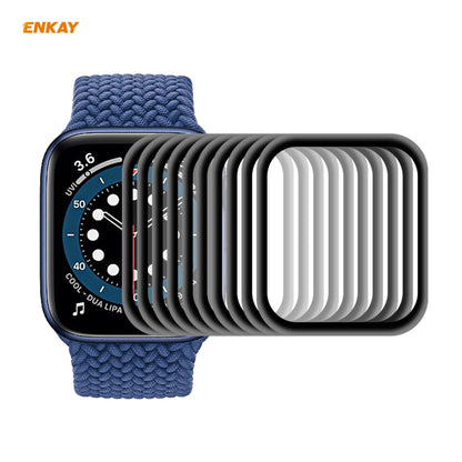 For Apple Watch 6/5/4/SE 40mm 10 PCS ENKAY Hat-Prince 0.2mm 9H Surface Hardness 3D Explosion-proof Aluminum Alloy Edge Full Screen Tempered Glass Screen Film - Watch Cases by ENKAY | Online Shopping South Africa | PMC Jewellery | Buy Now Pay Later Mobicred