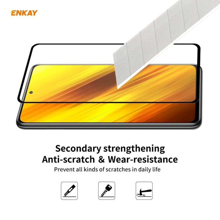 For Xiaomi Poco X3 / X3 NFC 10 PCS ENKAY Hat-Prince Full Glue 0.26mm 9H 2.5D Tempered Glass Full Coverage Film -  by ENKAY | Online Shopping South Africa | PMC Jewellery