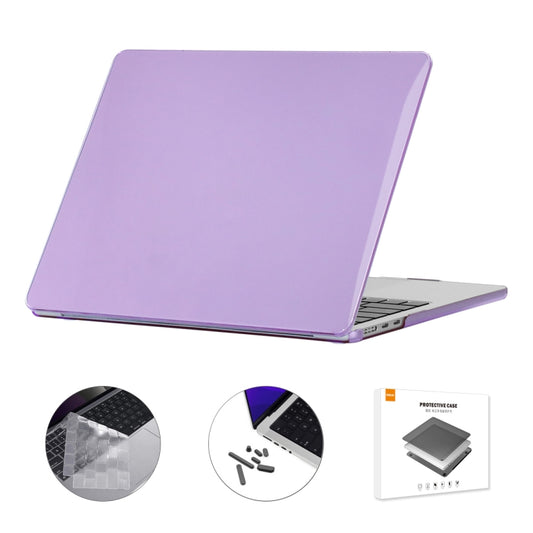 For MacBook Air 13.6 2022 A2681 US Version ENKAY 3 in 1 Crystal Laptop Case with TPU Keyboard Film / Anti-dust Plugs (Light Purple) - MacBook Air Cases by ENKAY | Online Shopping South Africa | PMC Jewellery | Buy Now Pay Later Mobicred