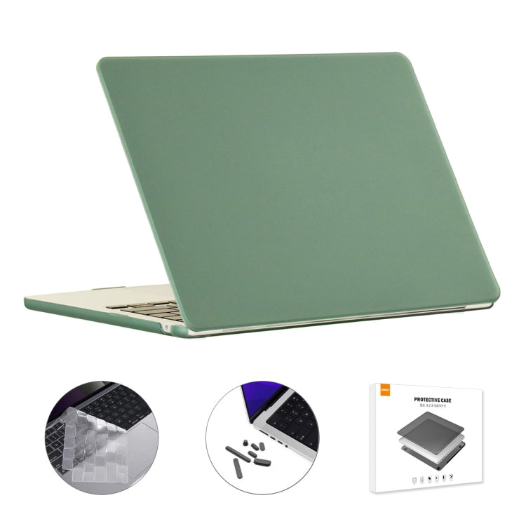 For MacBook Air 13.6 2022/2024 A2681 M2 / A3113 M3 US Version ENKAY 3 in 1 Matte Laptop Case with TPU Keyboard Film / Anti-dust Plugs (Dark Green) - MacBook Air Cases by ENKAY | Online Shopping South Africa | PMC Jewellery | Buy Now Pay Later Mobicred