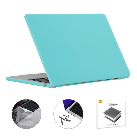 For MacBook Air 13.6 2022 A2681 US Version ENKAY 3 in 1 Matte Laptop Case with TPU Keyboard Film / Anti-dust Plugs (Turquoise) - MacBook Air Cases by ENKAY | Online Shopping South Africa | PMC Jewellery