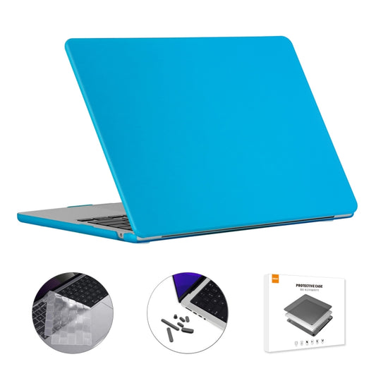 For MacBook Air 13.6 2022/2024 A2681 M2 / A3113 M3 US Version ENKAY 3 in 1 Matte Laptop Case with TPU Keyboard Film / Anti-dust Plugs (Baby Blue) - MacBook Air Cases by ENKAY | Online Shopping South Africa | PMC Jewellery | Buy Now Pay Later Mobicred