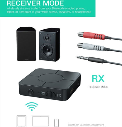 KN326 Bluetooth Audio Receiver Transmitter 5.0 Two-in-one Bluetooth Adapter for Hands-free Calls - Audio Receiver Transmitter by PMC Jewellery | Online Shopping South Africa | PMC Jewellery