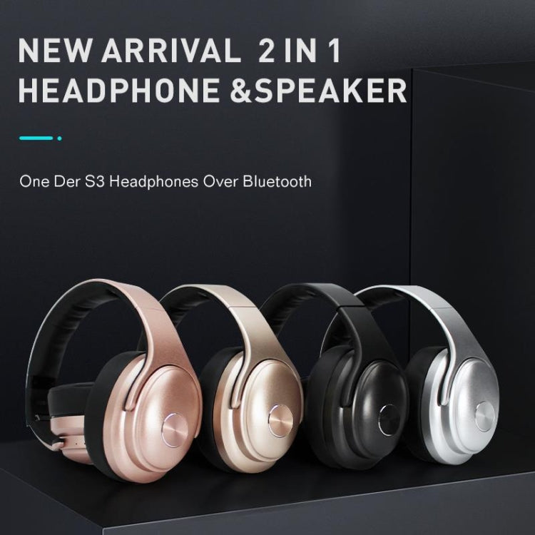 OneDer S3 2 in1 Headphone & Speaker Portable Wireless Bluetooth Headphone Noise Cancelling Over Ear Stereo(Silver) - Headset & Headphone by OneDer | Online Shopping South Africa | PMC Jewellery