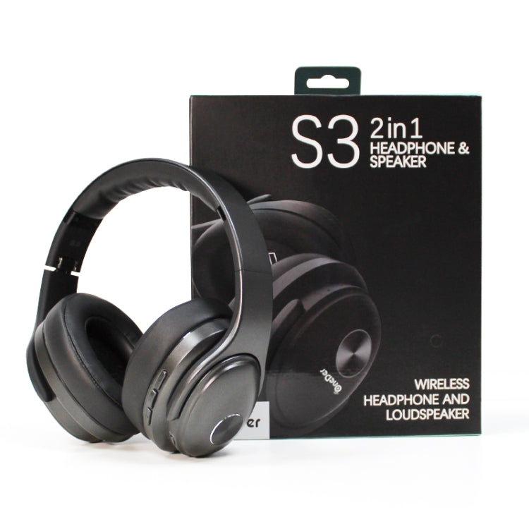 OneDer S3 2 in1 Headphone & Speaker Portable Wireless Bluetooth Headphone Noise Cancelling Over Ear Stereo(Black) - Headset & Headphone by OneDer | Online Shopping South Africa | PMC Jewellery