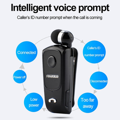 Fineblue F920 CSR4.1 Retractable Cable Caller Vibration Reminder Anti-theft Bluetooth Headset - Bluetooth Earphone by Fineblue | Online Shopping South Africa | PMC Jewellery