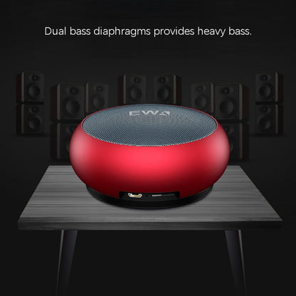 EWA A110 IPX5 Waterproof Portable Mini Metal Wireless Bluetooth Speaker Supports 3.5mm Audio & 32GB TF Card & Calls(Red) - Mini Speaker by EWA | Online Shopping South Africa | PMC Jewellery | Buy Now Pay Later Mobicred