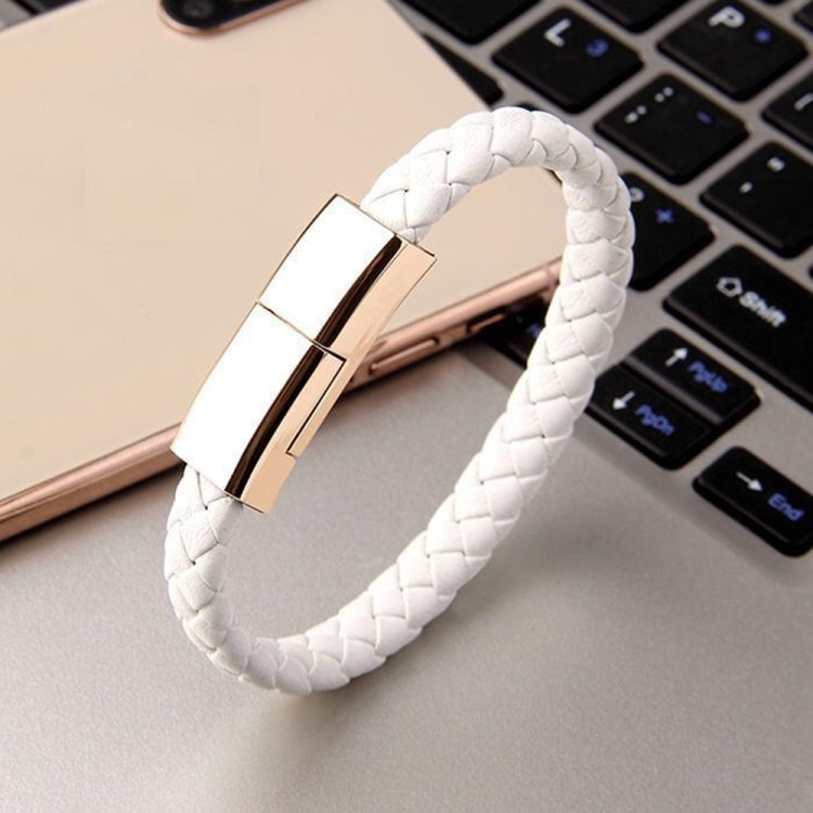 XJ-28 3A USB to 8 Pin Creative Bracelet Data Cable, Cable Length: 22.5cm(White) - Multifunction Cable by PMC TechLife | Online Shopping South Africa | PMC TechLife