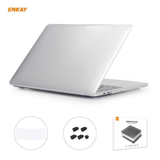 ENKAY 3 in 1 Crystal Laptop Protective Case + EU Version TPU Keyboard Film + Anti-dust Plugs Set for MacBook Pro 13.3 inch A2251 & A2289 & A2338 (with Touch Bar)(Transparent) - MacBook Pro Cases by ENKAY | Online Shopping South Africa | PMC Jewellery | Buy Now Pay Later Mobicred