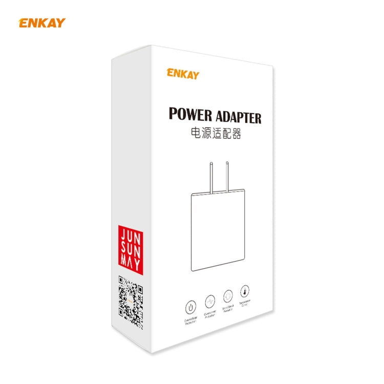 ENKAY Hat-Prince 20W PD Type-C + QC 3.0 USB Fast Charging Travel Charger Power Adapter with Fast Charge Data Cable, US Plug(With Type-C Cable) - USB Charger by ENKAY | Online Shopping South Africa | PMC Jewellery | Buy Now Pay Later Mobicred