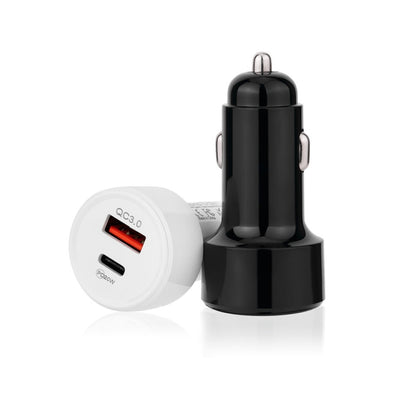 TE-P31 PD 20W USB-C / Type-C + QC3.0 18W USB Fast Car Charger(White) - Car Charger by PMC Jewellery | Online Shopping South Africa | PMC Jewellery