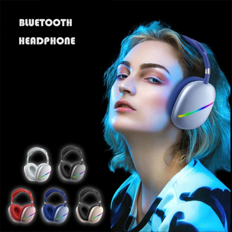 AKZ MAX10 Head-mounted RGB Wireless Bluetooth Music Headset With Microphone, Supports TF Card(Gold) - Headset & Headphone by PMC Jewellery | Online Shopping South Africa | PMC Jewellery