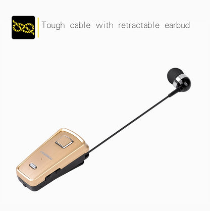 Fineblue F980 CSR4.1 Retractable Cable Caller Vibration Reminder Anti-theft Bluetooth Headset - Bluetooth Earphone by Fineblue | Online Shopping South Africa | PMC Jewellery | Buy Now Pay Later Mobicred