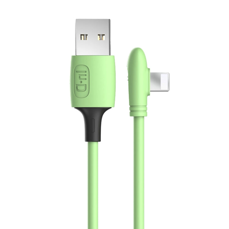 ENKAY Hat-Prince ENK-CB210 2.4A USB to 8 Pin 90 Degree Elbow Silicone Data Sync Fast Charging Cable, Cable Length: 1.2m(Green) - Normal Style Cable by ENKAY | Online Shopping South Africa | PMC Jewellery