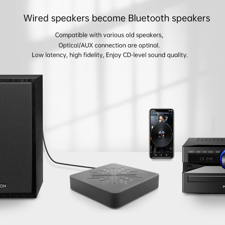 Q3 HiFi Wireless Bluetooth Digital Audio Receiver Support AUX 3.5mm / Optical Fiber / USB Output - Audio Receiver Transmitter by PMC TechLife | Online Shopping South Africa | PMC TechLife