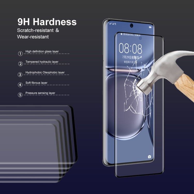 2 PCS For Huawei P50 Pro ENKAY 3D Heat Bending Tempered Glass Film - Huawei Tempered Glass by ENKAY | Online Shopping South Africa | PMC Jewellery | Buy Now Pay Later Mobicred