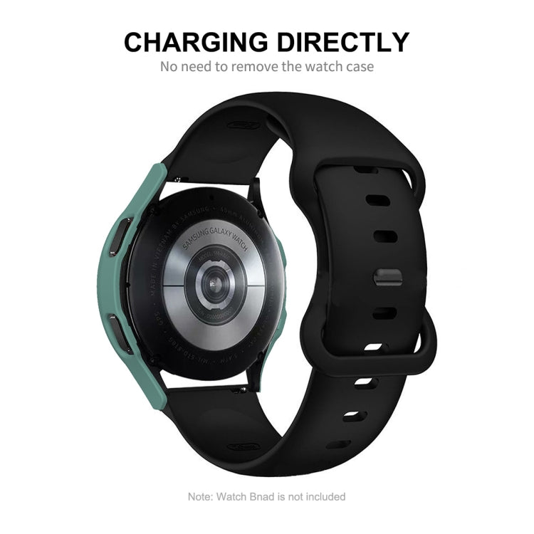 ENKAY Hat-Prince Full Coverage PC Frame + Tempered Glass Protector Composite Case for Samsung Galaxy Watch4 44mm(Transparent) - Watch Cases by ENKAY | Online Shopping South Africa | PMC TechLife | Buy Now Pay Later Mobicred