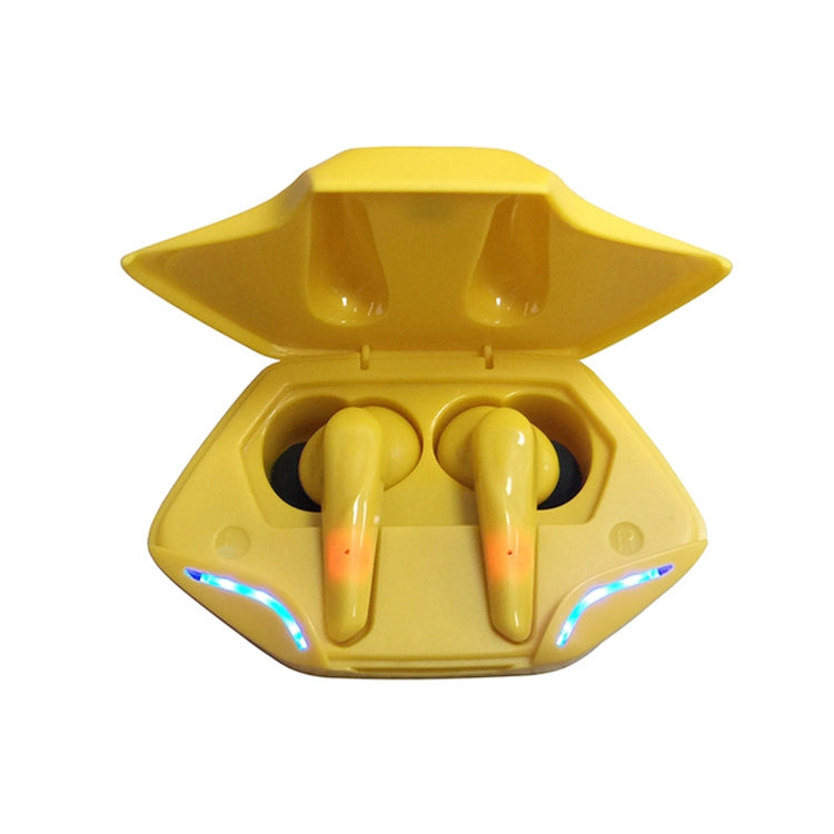 TWS-G11 Bluetooth 5.0 Low Latency TWS Stereo Gaming Earphone with Cool LED(Yellow) - TWS Earphone by PMC TechLife | Online Shopping South Africa | PMC TechLife