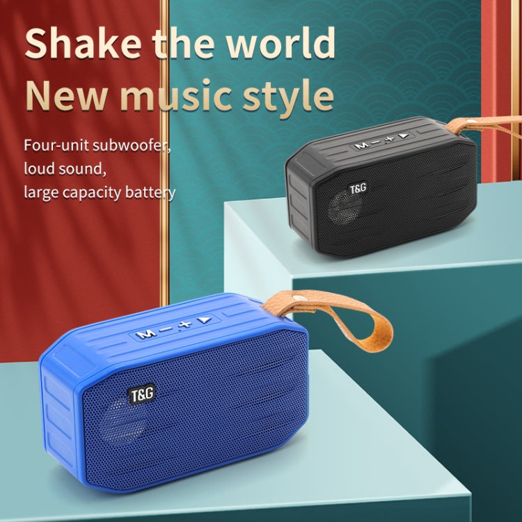 T&G TG296 Portable Wireless Bluetooth 5.0 Speaker Support TF Card / FM / 3.5mm AUX / U-Disk / Hands-free(Blue) - Mini Speaker by T&G | Online Shopping South Africa | PMC Jewellery