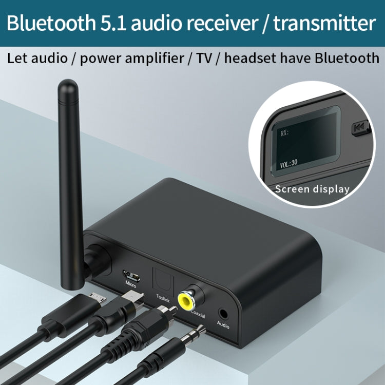 BT07 2 in 1Bluetooth 5.1 Audio Receiver & Transmitter Supports Fiber / Coaxial / 3.5mm - Audio Receiver Transmitter by PMC Jewellery | Online Shopping South Africa | PMC Jewellery