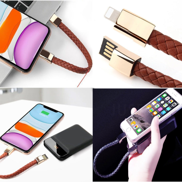 XJ-73 20cm USB to 8 Pin Bracelet Charging Data Cable(Brown) - Multifunction Cable by PMC TechLife | Online Shopping South Africa | PMC TechLife