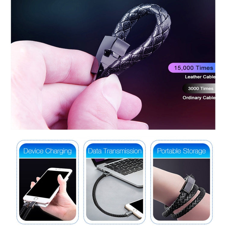 XJ-73 20cm USB to 8 Pin Bracelet Charging Data Cable(Brown) - Multifunction Cable by PMC TechLife | Online Shopping South Africa | PMC TechLife