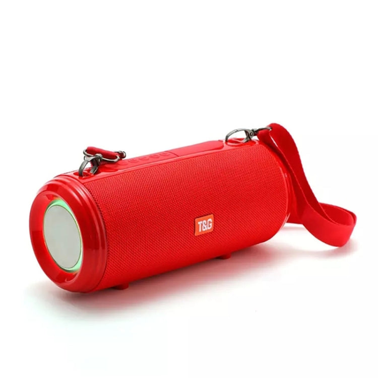 T&G TG537 RGB Light Portable Waterproof Bluetooth Speaker Supports FM / TF Card(Red) - Desktop Speaker by T&G | Online Shopping South Africa | PMC Jewellery