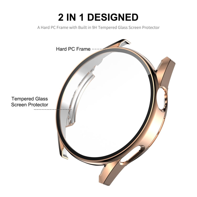 For Huawei Watch GT 3 42mm ENKAY PC Frame + Tempered Glass Protector Composite Case(Pink) - Watch Cases by ENKAY | Online Shopping South Africa | PMC Jewellery | Buy Now Pay Later Mobicred