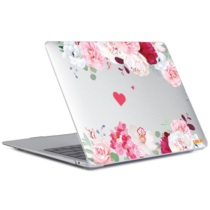 ENKAY Flower Series Pattern Laotop Protective Crystal Case For MacBook Pro 13.3 inch A1706 / A1708 / A1989 / A2159(Peony) - MacBook Pro Cases by ENKAY | Online Shopping South Africa | PMC Jewellery