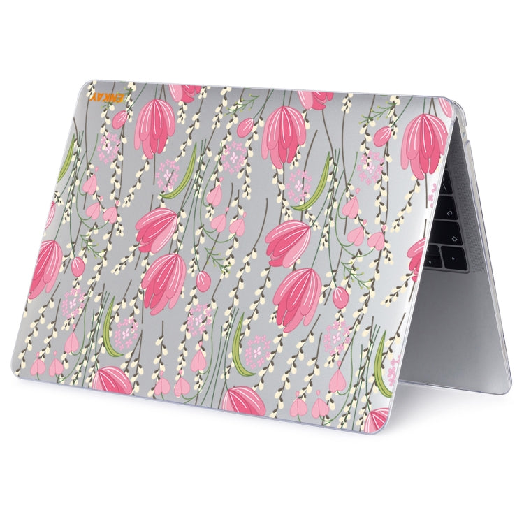 ENKAY Flower Series Pattern Laotop Protective Crystal Case For MacBook Pro 13.3 inch A1706 / A1708 / A1989 / A2159(Tulips) - MacBook Pro Cases by ENKAY | Online Shopping South Africa | PMC Jewellery