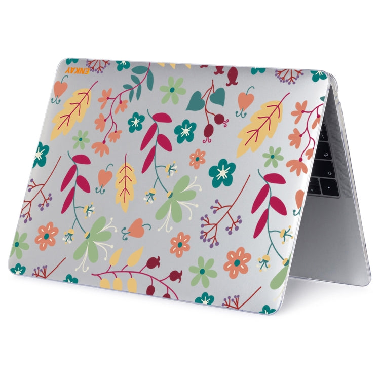 ENKAY Flower Series Pattern Laotop Protective Crystal Case For MacBook Air 13.3 inch A1932 / A2179 / A2337(Spring) - MacBook Air Cases by ENKAY | Online Shopping South Africa | PMC Jewellery