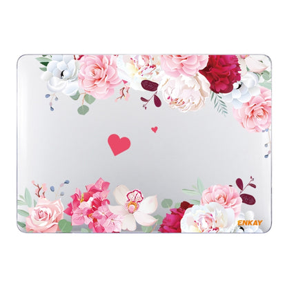 ENKAY Flower Series Pattern Laotop Protective Crystal Case For MacBook Pro 15.4 inch A1707 / A1990(Peony) - MacBook Pro Cases by ENKAY | Online Shopping South Africa | PMC Jewellery