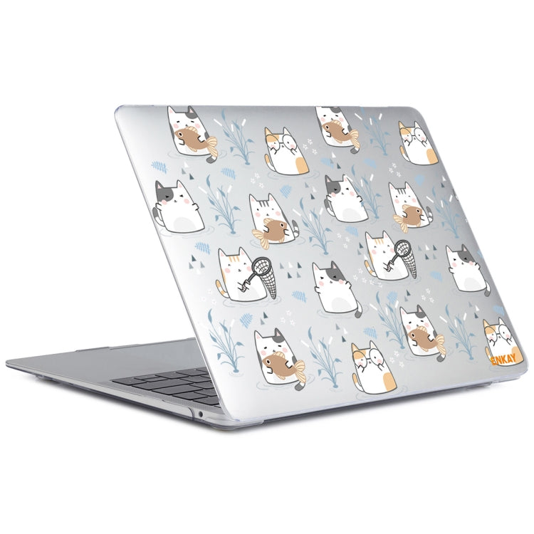 ENKAY Animal Series Pattern Laotop Protective Crystal Case For MacBook Pro 15.4 inch A1707 / A1990(Cute Cat) - MacBook Pro Cases by ENKAY | Online Shopping South Africa | PMC Jewellery