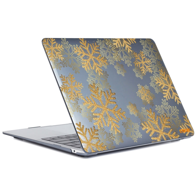 ENKAY Vintage Pattern Series Laotop Protective Crystal Case For MacBook Pro 13.3 inch A2251 / A2289 / A2338 2020(Golden Snowflake) - MacBook Pro Cases by ENKAY | Online Shopping South Africa | PMC Jewellery