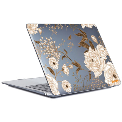 ENKAY Vintage Pattern Series Laotop Protective Crystal Case For MacBook Pro 15.4 inch A1707 / A1990(Golden Peony) - MacBook Pro Cases by ENKAY | Online Shopping South Africa | PMC Jewellery