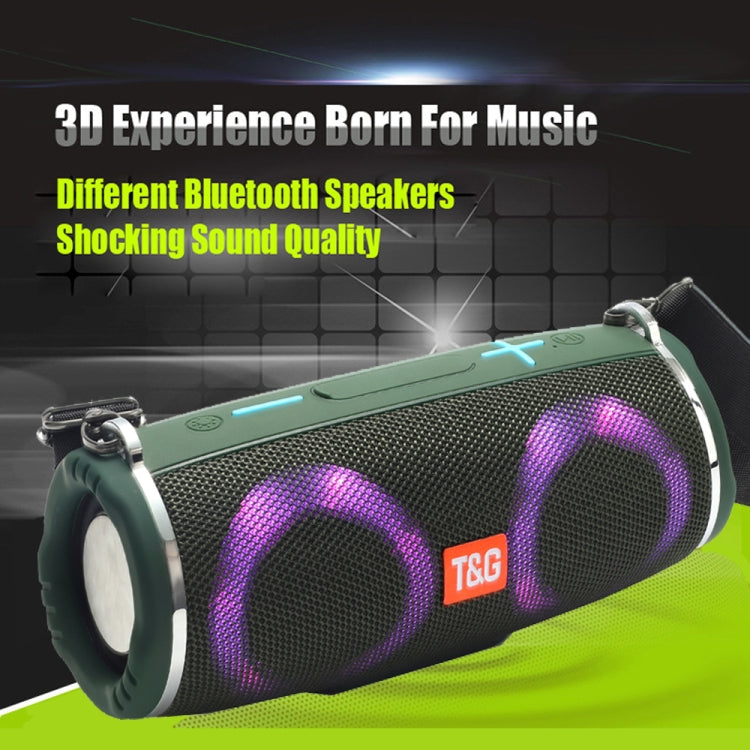 T&G TG642 RGB Light Waterproof  Portable Bluetooth Speaker Support FM / TF Card(Gray) - Desktop Speaker by T&G | Online Shopping South Africa | PMC Jewellery