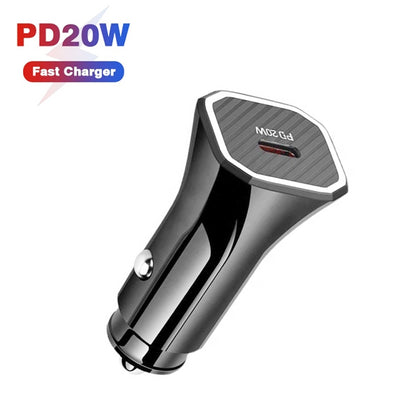 TE-P2 PD 20W Type-C Interface Car Charger(Black) - Car Charger by PMC Jewellery | Online Shopping South Africa | PMC Jewellery