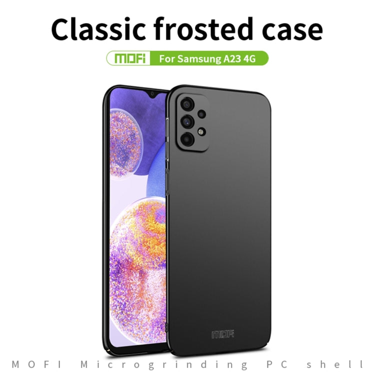 For Samsung Galaxy A23 4G MOFI Frosted PC Ultra-thin Hard Case(Black) - Galaxy Phone Cases by MOFI | Online Shopping South Africa | PMC TechLife | Buy Now Pay Later Mobicred