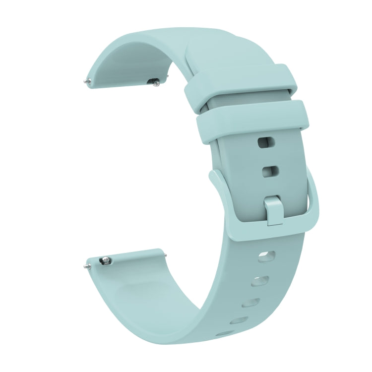 Compatible with Garmin VivoMove Style 20mm Solid Color Soft Silicone Watch Band(Sapphire Green) - Watch Bands by PMC TechLife | Online Shopping South Africa | PMC TechLife | Buy Now Pay Later Mobicred