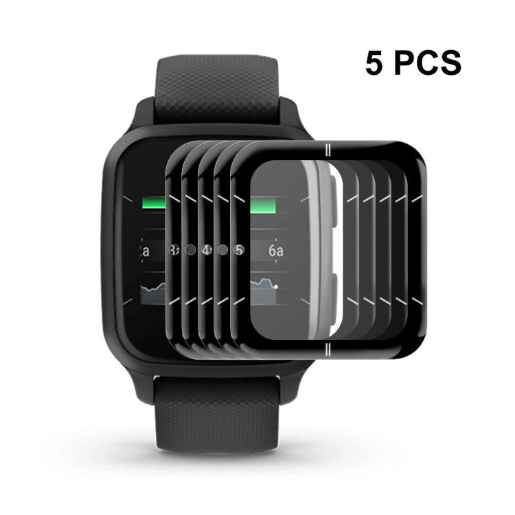 5 PCS Compatible with Garmin Venu SQ 2 ENKAY 3D Full Coverage Soft PC Edge + PMMA HD Screen Protector Film(Sport Version) - Screen Protector by ENKAY | Online Shopping South Africa | PMC TechLife | Buy Now Pay Later Mobicred