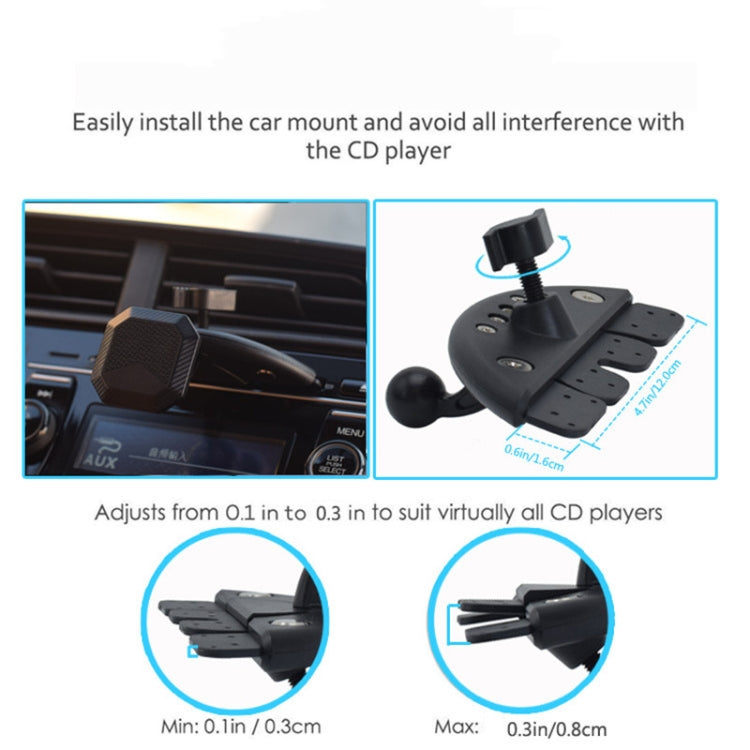 CD008 360 Degree Strong Magnet Car CD Slot Magnetic Cell Phone Mount Holder - Car Holders by PMC Jewellery | Online Shopping South Africa | PMC Jewellery