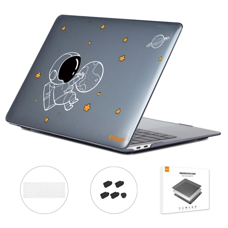 For MacBook Pro 13.3 A1706/A1989/A2159 ENKAY Hat-Prince 3 in 1 Spaceman Pattern Laotop Protective Crystal Case with TPU Keyboard Film / Anti-dust Plugs, Version:US(Spaceman No.5) - MacBook Pro Cases by ENKAY | Online Shopping South Africa | PMC Jewellery