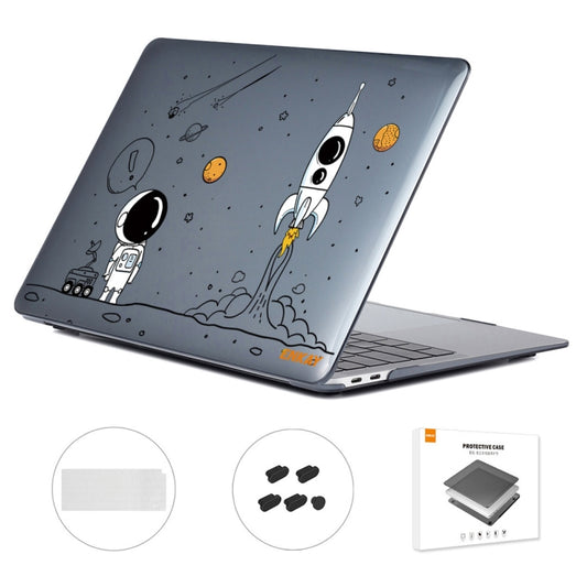 For MacBook Air 13.3 2020 A2179/A2337/A2779 2023 ENKAY Hat-Prince 3 in 1 Spaceman Pattern Laotop Protective Crystal Case with TPU Keyboard Film / Anti-dust Plugs, Version:US(Spaceman No.1) - MacBook Air Cases by ENKAY | Online Shopping South Africa | PMC Jewellery