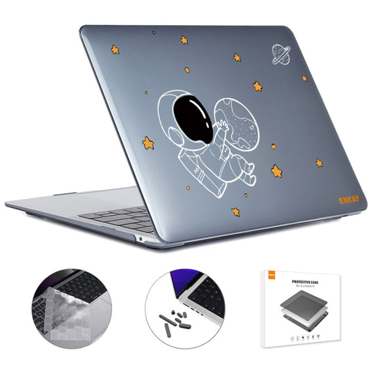 For MacBook Air 13.6 2022/2024 A2681 (M2) / A3113 (M3) ENKAY Hat-Prince 3 in 1 Spaceman Pattern Laotop Protective Crystal Case with TPU Keyboard Film / Anti-dust Plugs, Version:EU(Spaceman No.5) - MacBook Air Cases by ENKAY | Online Shopping South Africa | PMC Jewellery | Buy Now Pay Later Mobicred