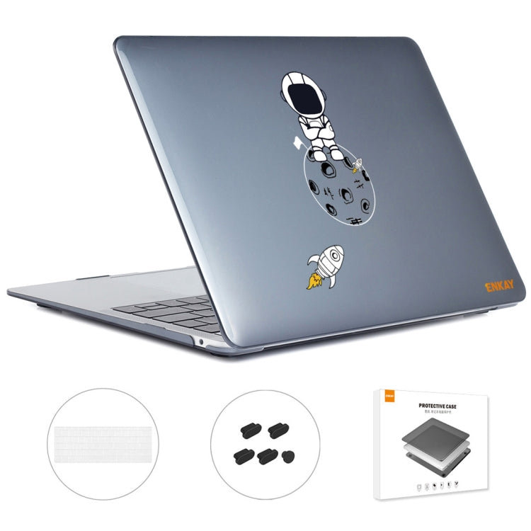 For MacBook Pro 15.4 A1707/A1990 ENKAY Hat-Prince 3 in 1 Spaceman Pattern Laotop Protective Crystal Case with TPU Keyboard Film / Anti-dust Plugs, Version:EU(Spaceman No.4) - MacBook Pro Cases by ENKAY | Online Shopping South Africa | PMC Jewellery